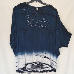 Tie dye tunic with embellishment